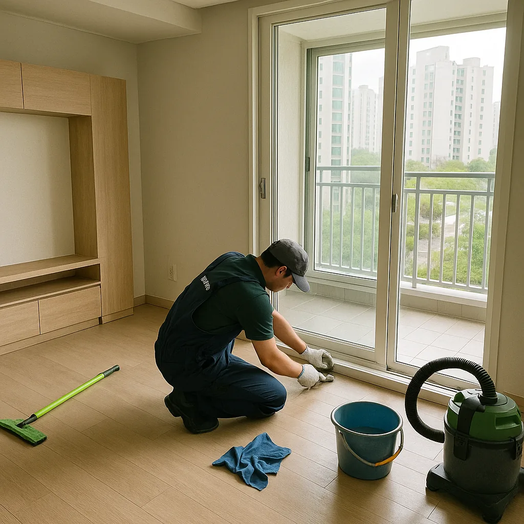 남구 이천동 입주청소 거실 청소